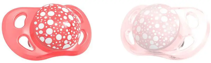 Набор из 2 пустышек Twistshake жемчужный розовый и красный 0-6 месяцев