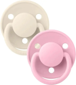 Фотография товара Набор пустышек силиконовых Bibs De Lux, Ivory/Baby Pink, 2 шт