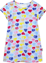 Платье Baby boom сердечки на джинсе 104