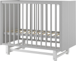 Фотография товара Кроватка Incanto Vikki, продольный маятник, цвет серый/белый