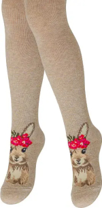 Фотография товара Колготки детские RuSocks, размер 92-98, рис-07, бежевые с зайчиком, арт. ДК-31304
