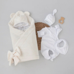 Фотография товара Комплект на выписку KiDi Узелок-2 демисезонный молочный 16, 50-56 см