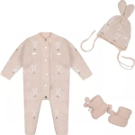 Комплект Зайка 3 предмета Наследник Выжанова, р. от 3 до 6 месяцев, цвет натуральный
