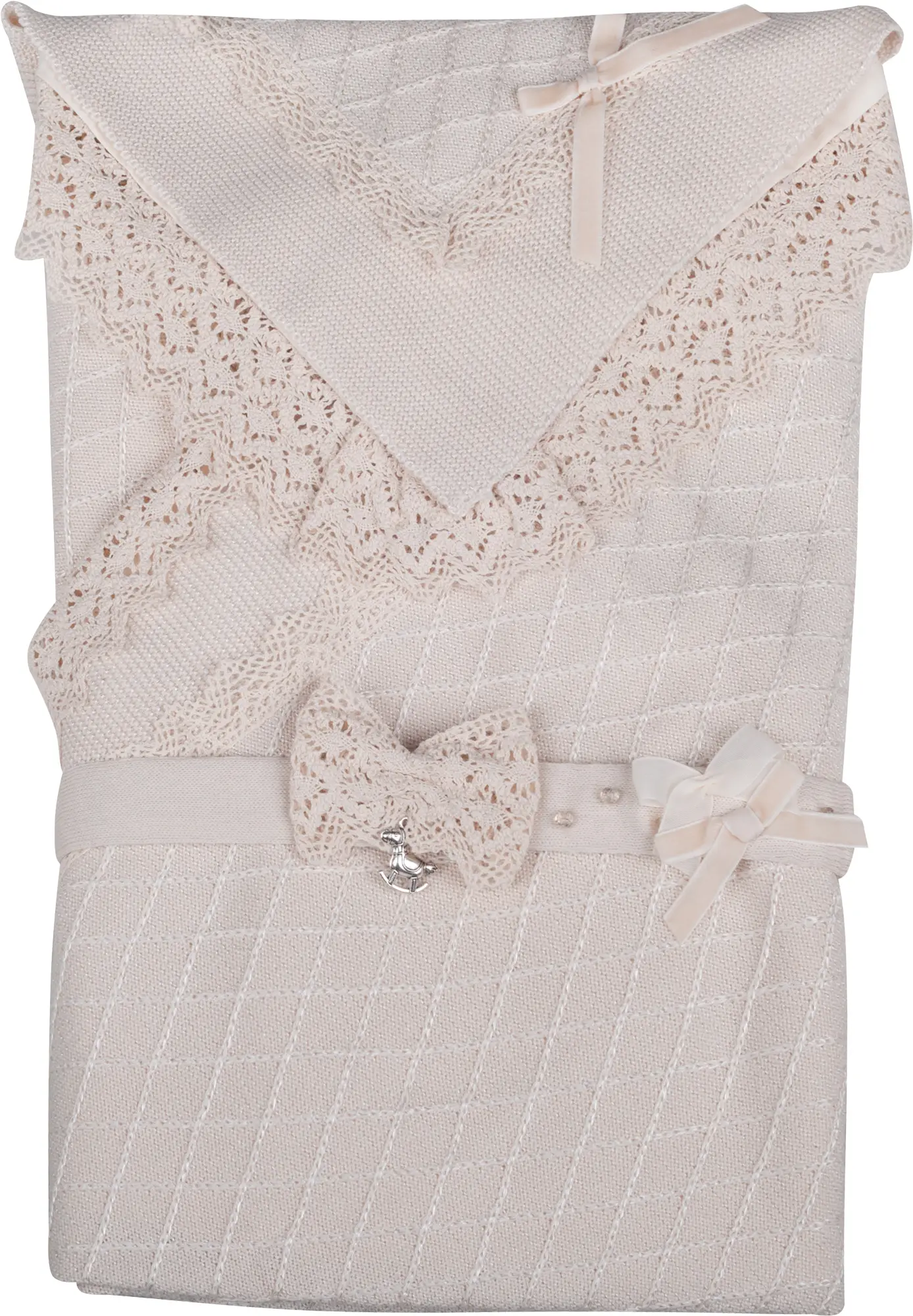 Комплект SaraBara Месут конверт, уголок, шапочка, льняной