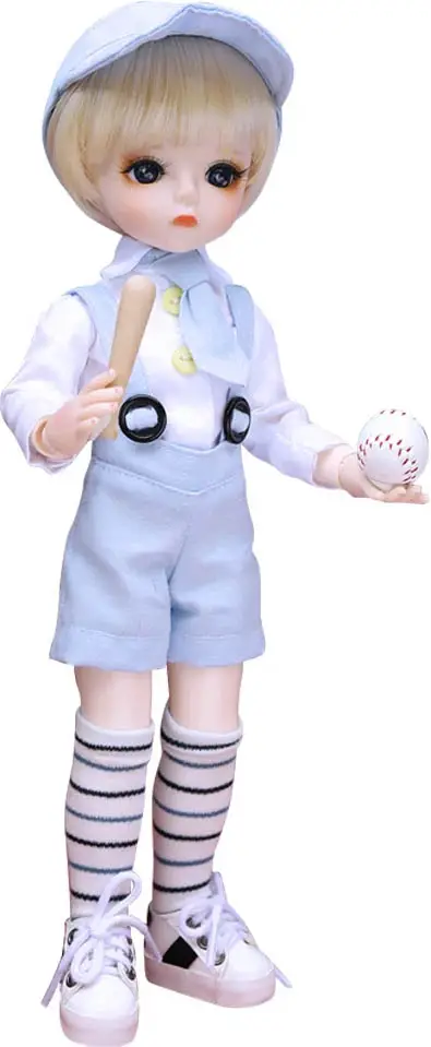 Кукла с шарнирами в голубом костюме, размер 30 см
