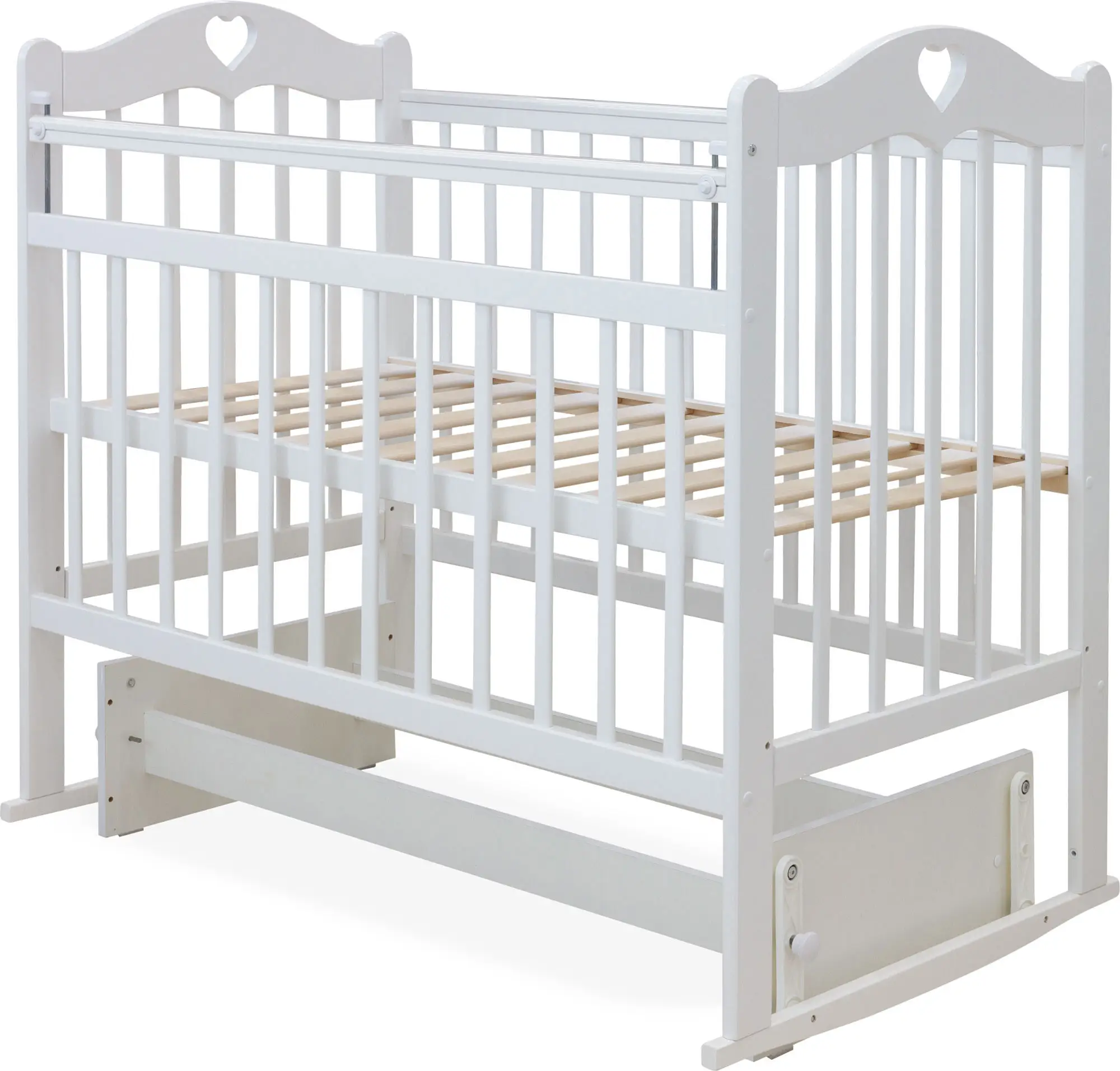 Кроватка Incanto Sofi маятник универсальный, а/стенка, белая