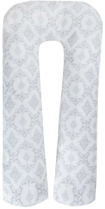 Фотография товара Наволочка к подушке для беременных AmaroBaby U-образная Дамаск серый