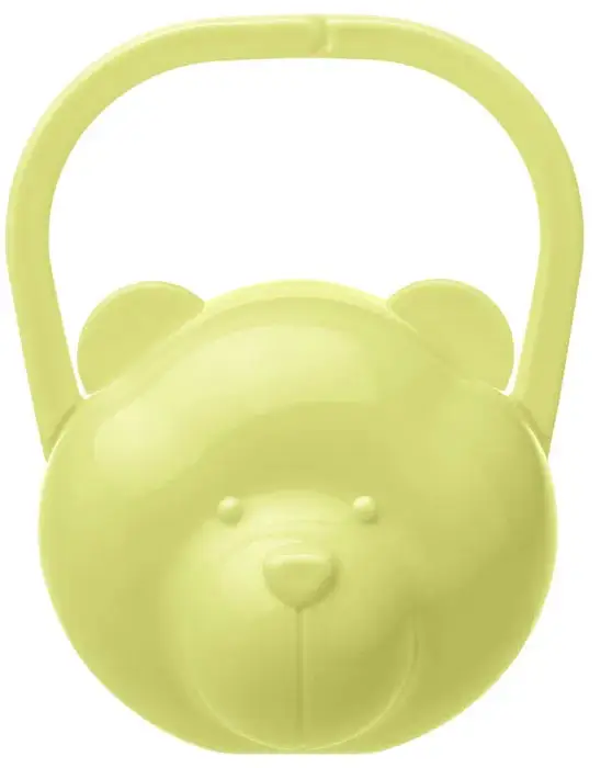 Футляр Пластишка для детской пустышки Мишка, салатовый 