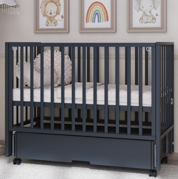 Фотография товара HL Кроватка Incanto HOLLIE м/универсальный цвет серый с ящиком