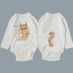 Боди асим Little Star Рысенок! 4 месяца интерлок крем 62 Боди асим Little Star Рысенок! 4 месяца интерлок крем 62