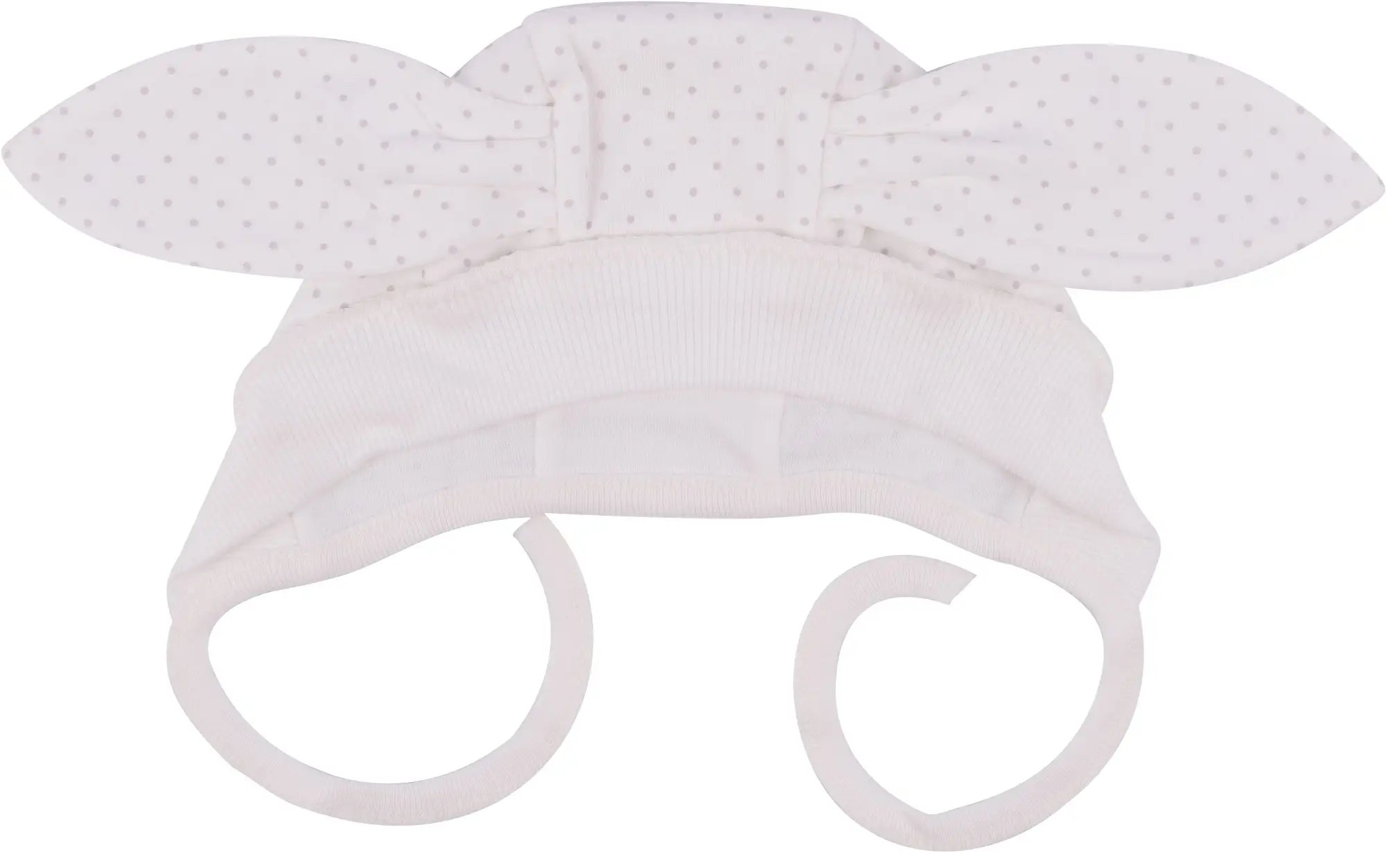 Чепчик с ушками Little Star Зайка-Горошки крем, 44 см, интерлок