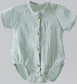 Фотография товара Боди с коротким рукавом KiDi Kids, муслин, полынь, р. 16 рост 50-56 см