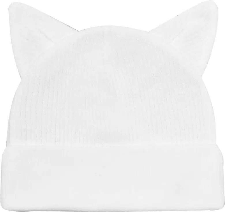 Чепчик Amarobaby Fashion Cat, размер 44-46, молочный