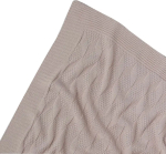 Фотография товара Плед вязаный Ромбик, 90х90 см, жемчужный, арт. 0150