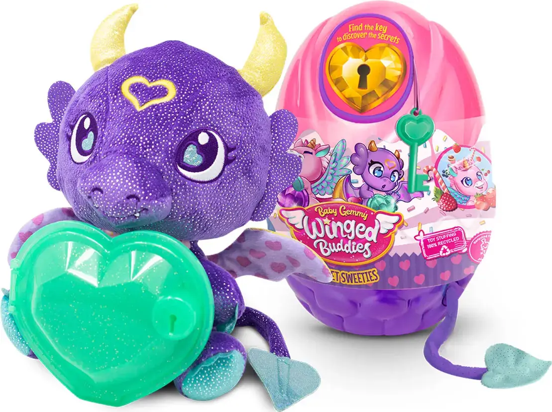 Игрушка мягконабивная Baby Gemmy в яйце с ключиком, 22 см, в ассортименте