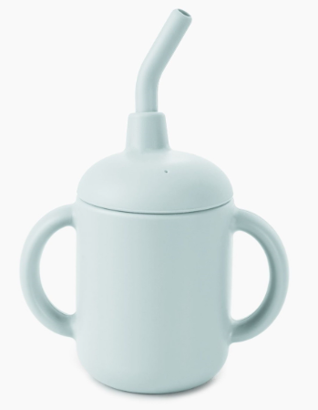 Фотография товара 15065, Поильник силиконовый с трубочкой (light blue)