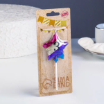 Фотография товара Свеча в торт Страна Карнавалия Воздушный шарик Звезда, цифра 3, 11.5 см