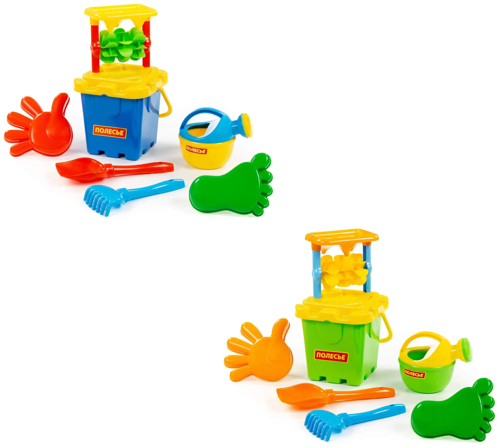 Набор №286 Полесье песочная мельница №2 с основанием ситечко-крепость большое+ аксессуары, в ассортименте