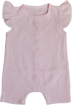 Фотография товара Песочник муслиновый с крылышками, персиковый, размер 68, М-015