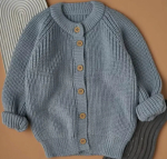 Фотография товара Кардиган вязаный Ниточки-Клубочки, р. 104, сине-серый