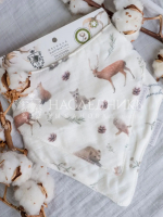 Фотография товара Нагрудник муслин органик Наследник Выжанова (набор из 2 шт) (муслин цвет., рис. лесн.олени+веточки)