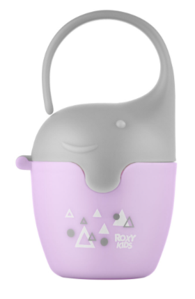 Фотография товара Контейнер для соски-пустышки "Слоник", с пустышкой, сиреневый
