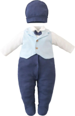 Фотография товара Комплект 2 предмета Оксфорд, слип, шапочка, размер 18, рост 56-62 см