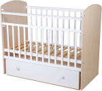 Фотография товара Кроватка детская Фея 750, дуб, пастельно-белая
