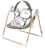 Фотография товара Электронные качели детские AmaroBaby Wooden Swing хаки