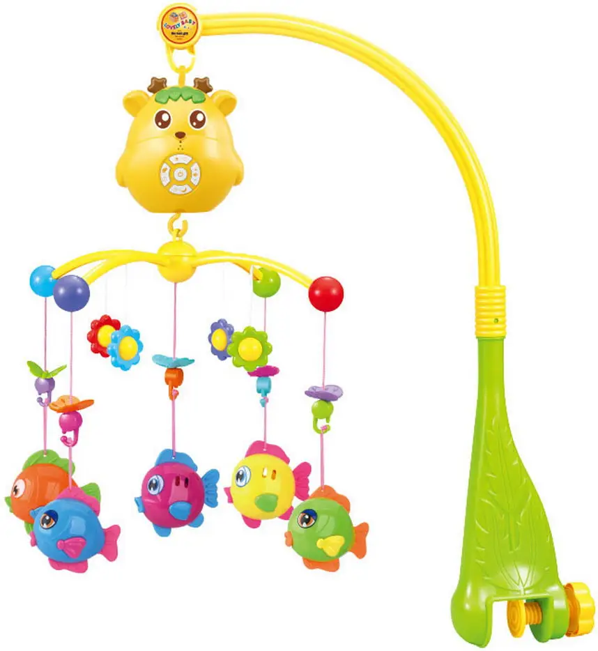 Музыкальный мобиль Рыбки Pituso, пульт, свет, звук, батарейки 2АА, цвета в ассортименте