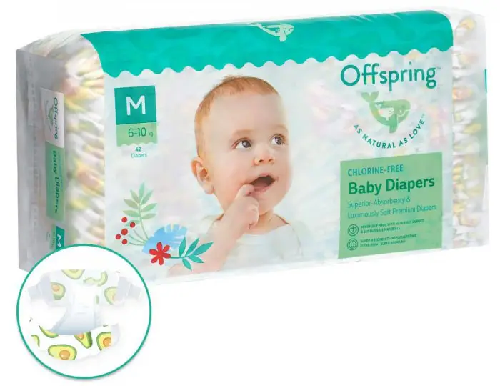 Подгузники Offspring Авокадо M 6-10 кг 42 штук