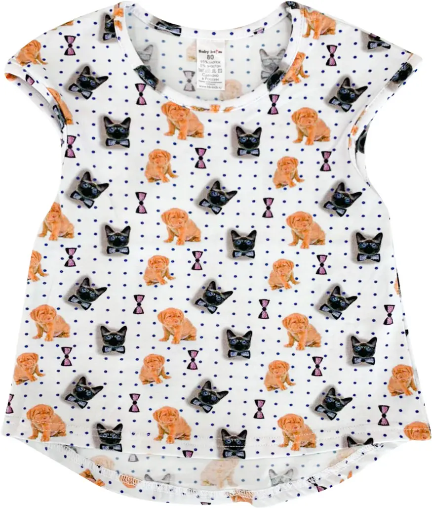 Футболка Baby boom кот и шарпей 80