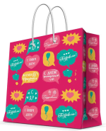 Бумажный пакет с ламинацией Феникс презент Шарики, сердечки