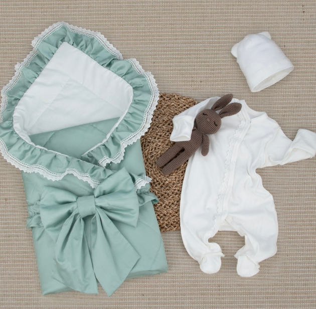 Фотография товара Комплект на выписку 4 предмета "Новый Прованс", полынь, лето (р. 16 (рост 50-56 см))