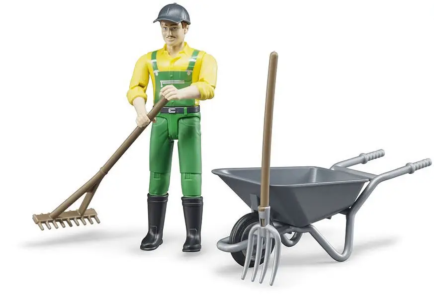 Игровой набор Bruder Фермер с тележкой 62-610