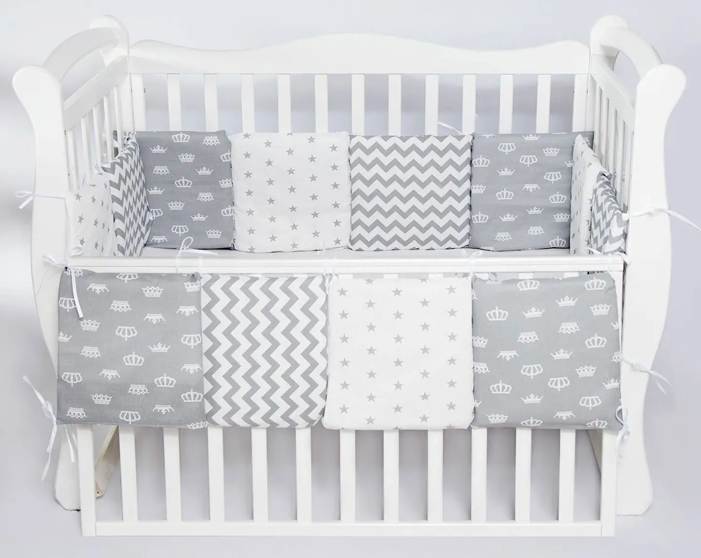 Комплект наволочек на бортики в кроватку 12 предметов AmaroBaby Royal Baby, 30х30 см