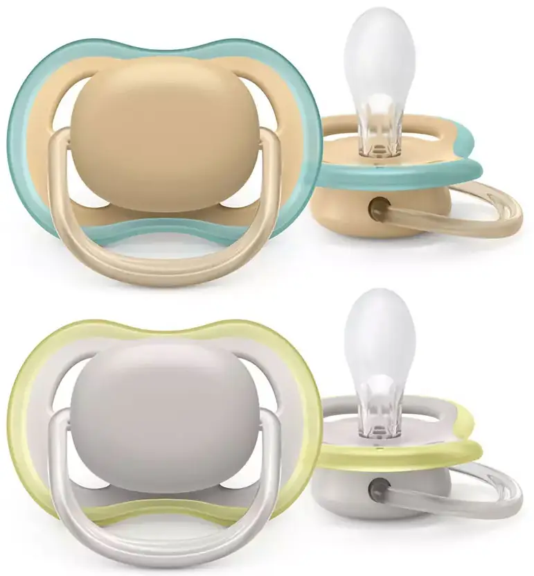 Пустышка Philips Avent Ultta Air бежевая, белая