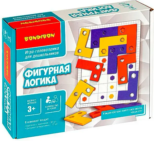 Логическая игра для дошкольников Bondibon Фигурная логика