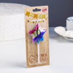 Фотография товара Свеча в торт Страна Карнавалия Воздушный шарик Звезда, цифра 0, 11.5 см