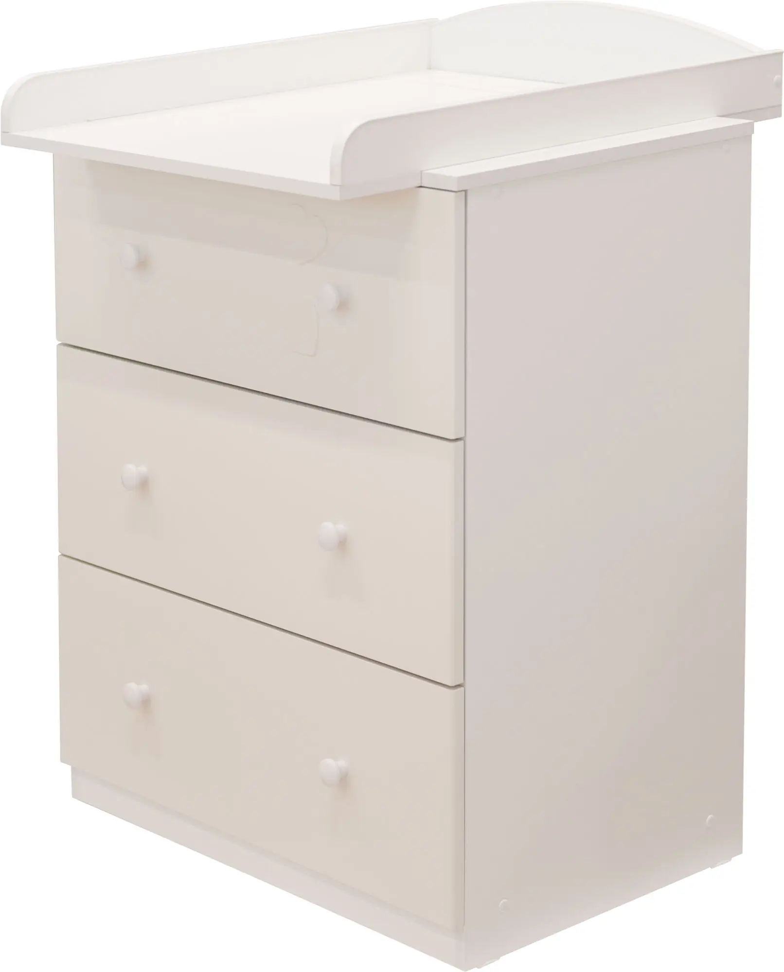 Комод детский Островок уюта Слоненок съёмный пеленальный стол, белый