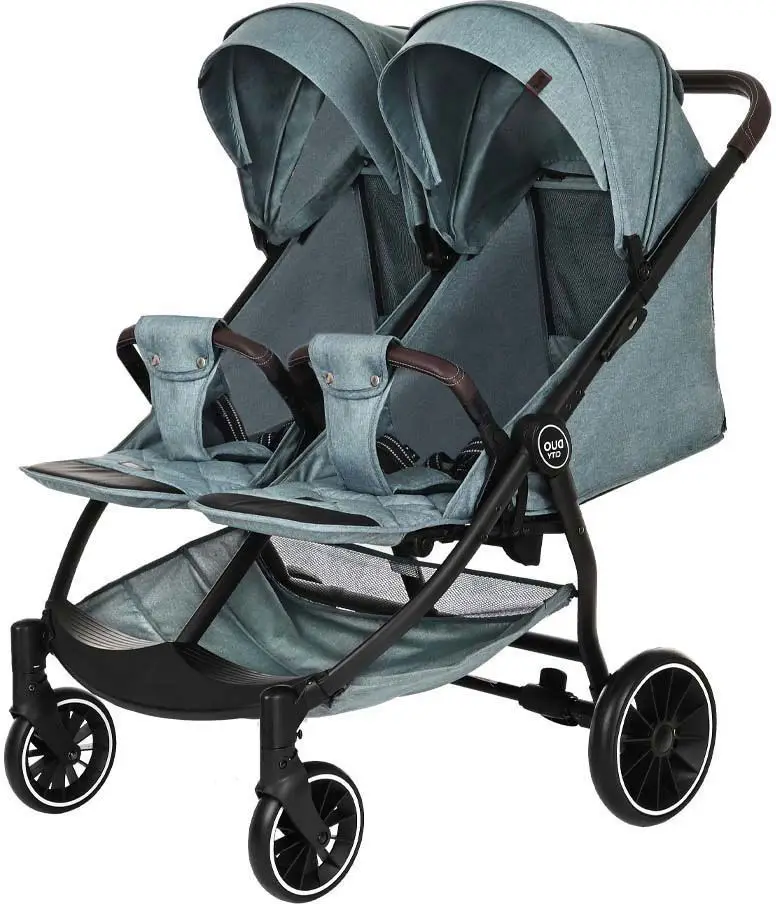 Прогулочная коляска для двойни и погодок Pituso Duocity Emerald Green