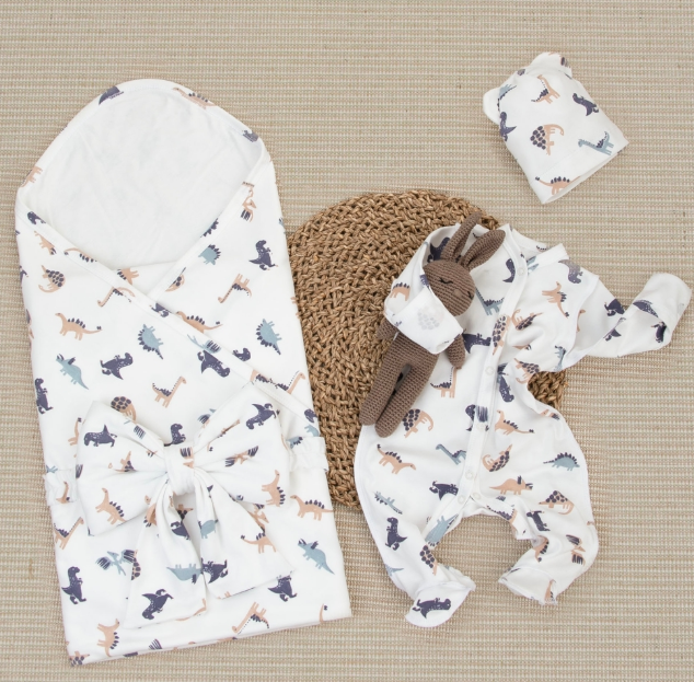 Фотография товара Комплект на выписку 4 предмета "Малыш Хрустик.Плед" лето (р. 16 (рост 50-56 см))