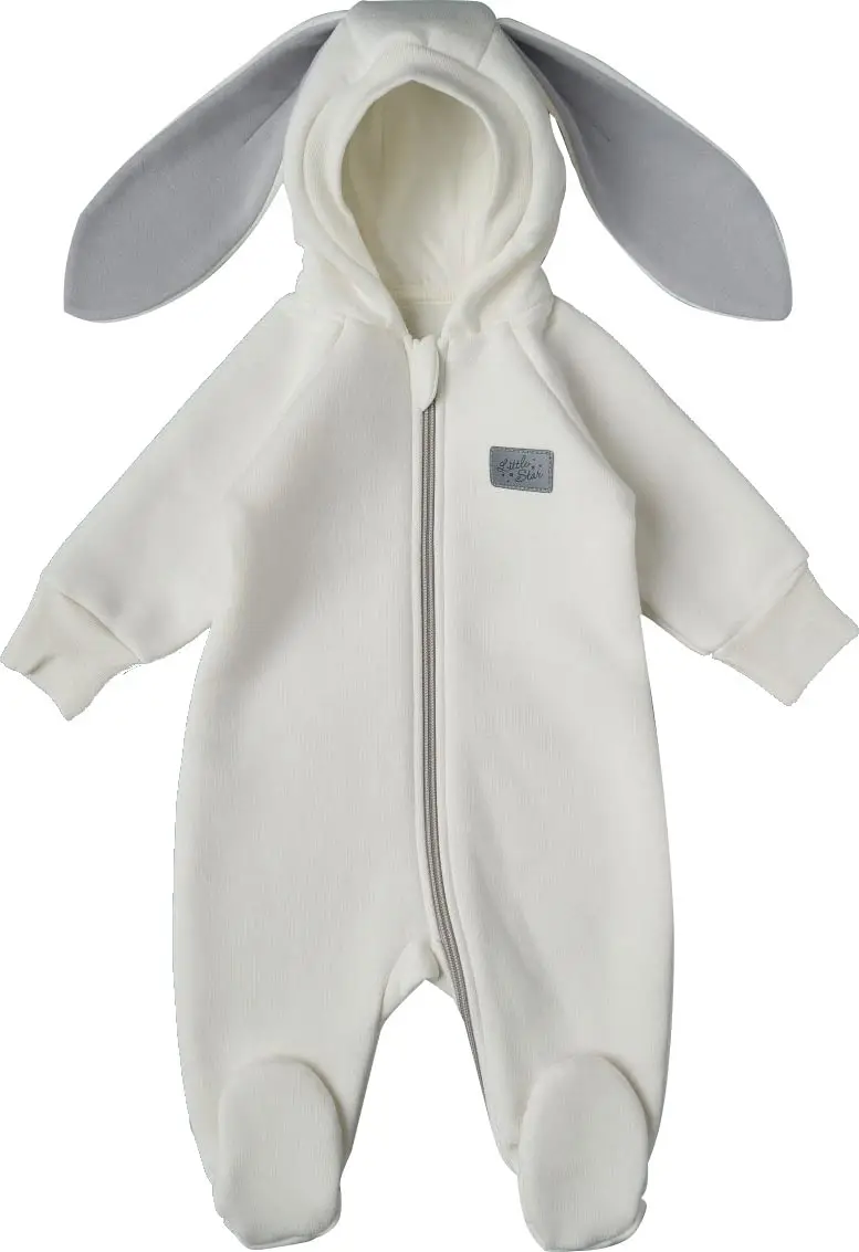 Комбинезон Little Star с капюшоном Зайки, р. 72, крем