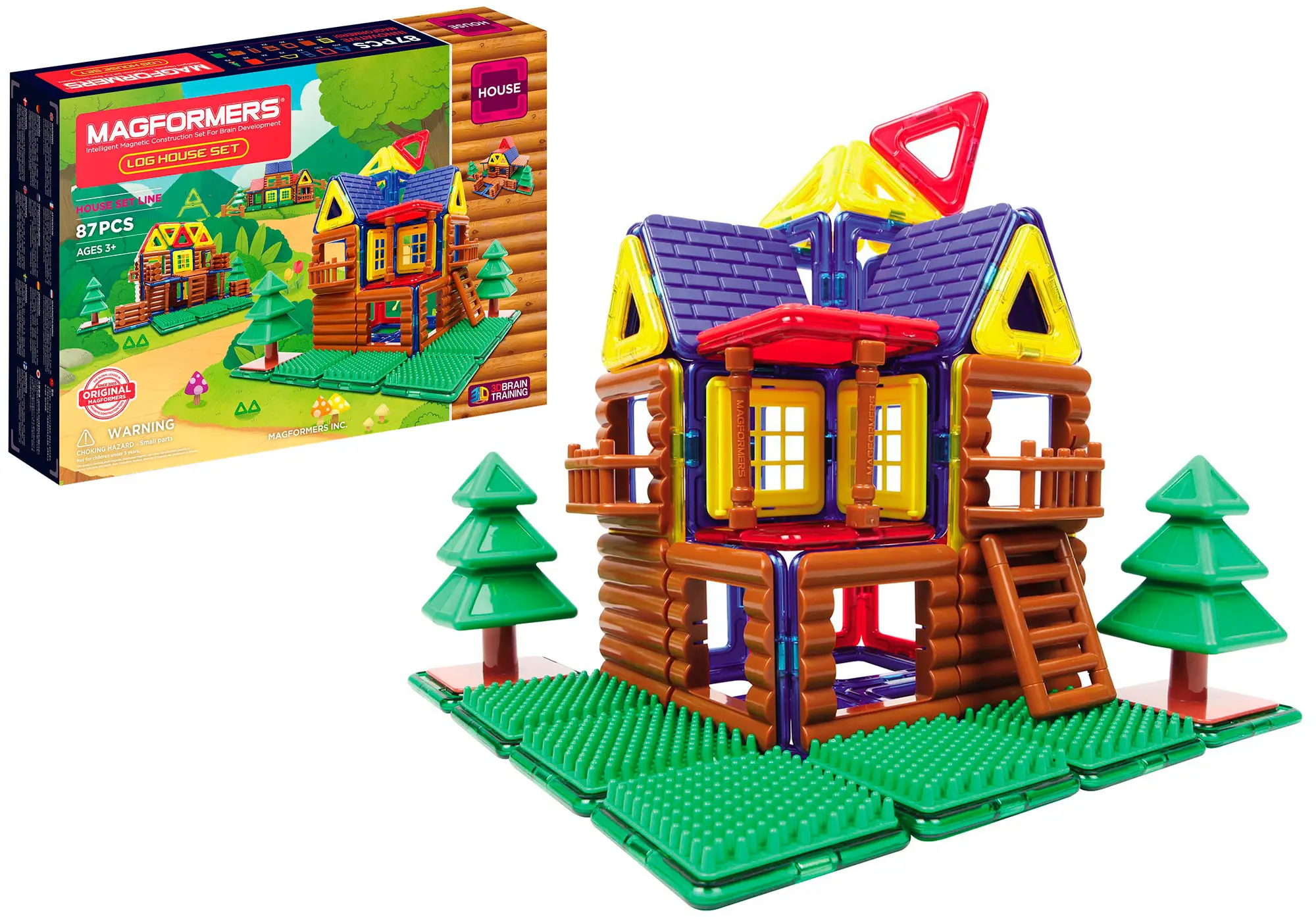Магнитный конструктор Magformers 705004 Log House Set 87 деталей