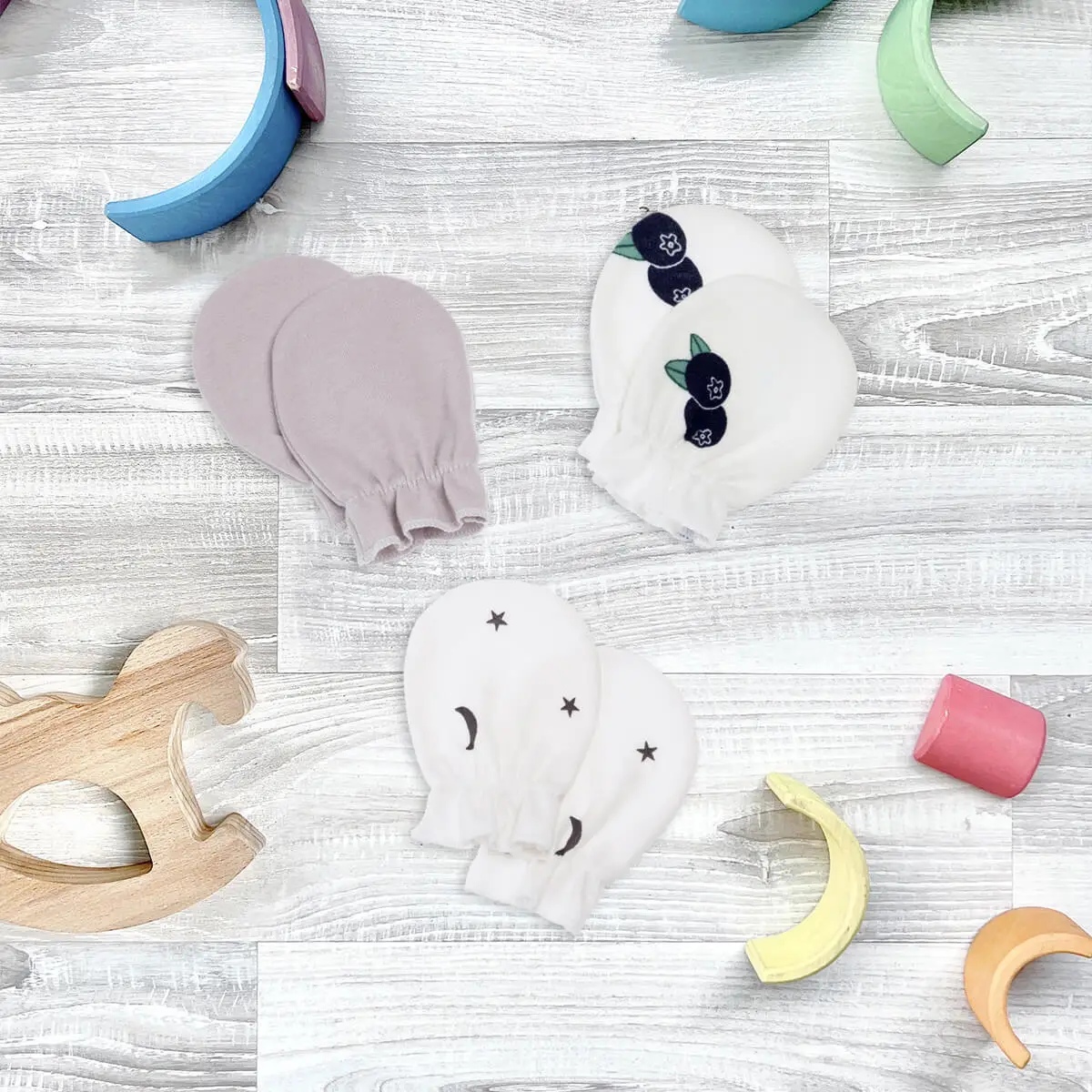 Рукавички антицарапки Mjolk Голубика/White Sand/Ночное небо