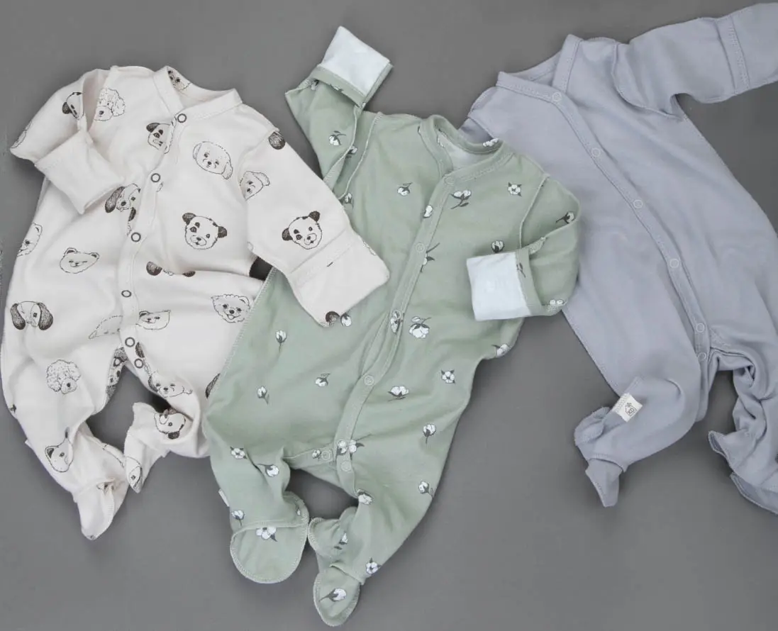 Комбинезон слип KiDi Kids, Мягкий Хлопок, 3 шт, р. 20, рост 62-68 см