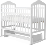 Фотография товара Кроватка Loona Iris с универсальным маятником, белая