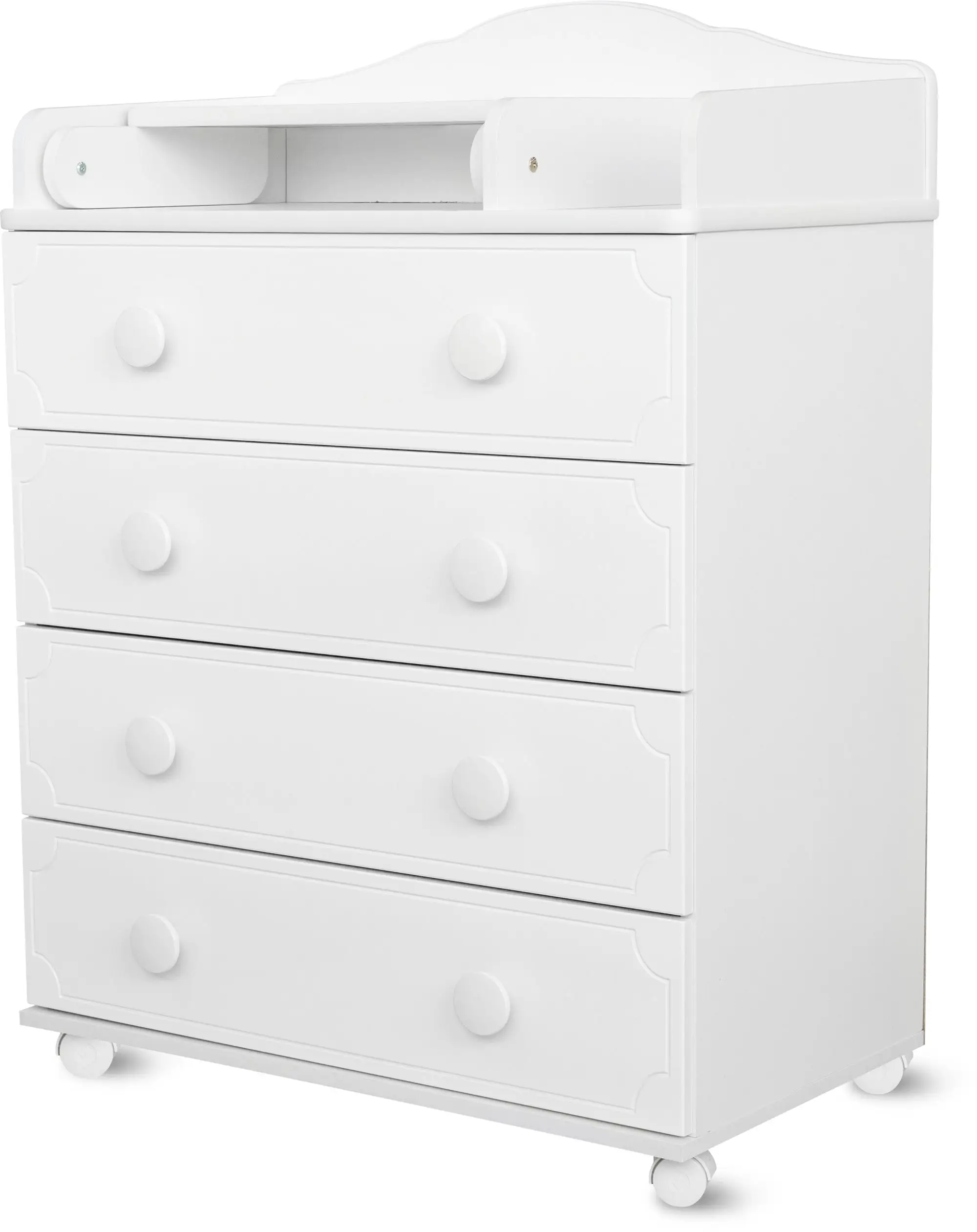 Комод Loona Canna 800/4 с откидной пеленальной доской, белый