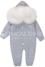 Комбинезон с капюшоном Наследник Выжанова голубой 56-62 Комбинезон с капюшоном Наследник Выжанова голубой 56-62