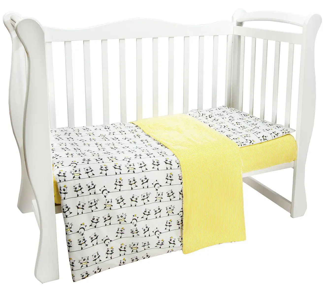 Комплект в кроватку 3 предмета AmaroBaby Baby Boom Панды, поплин